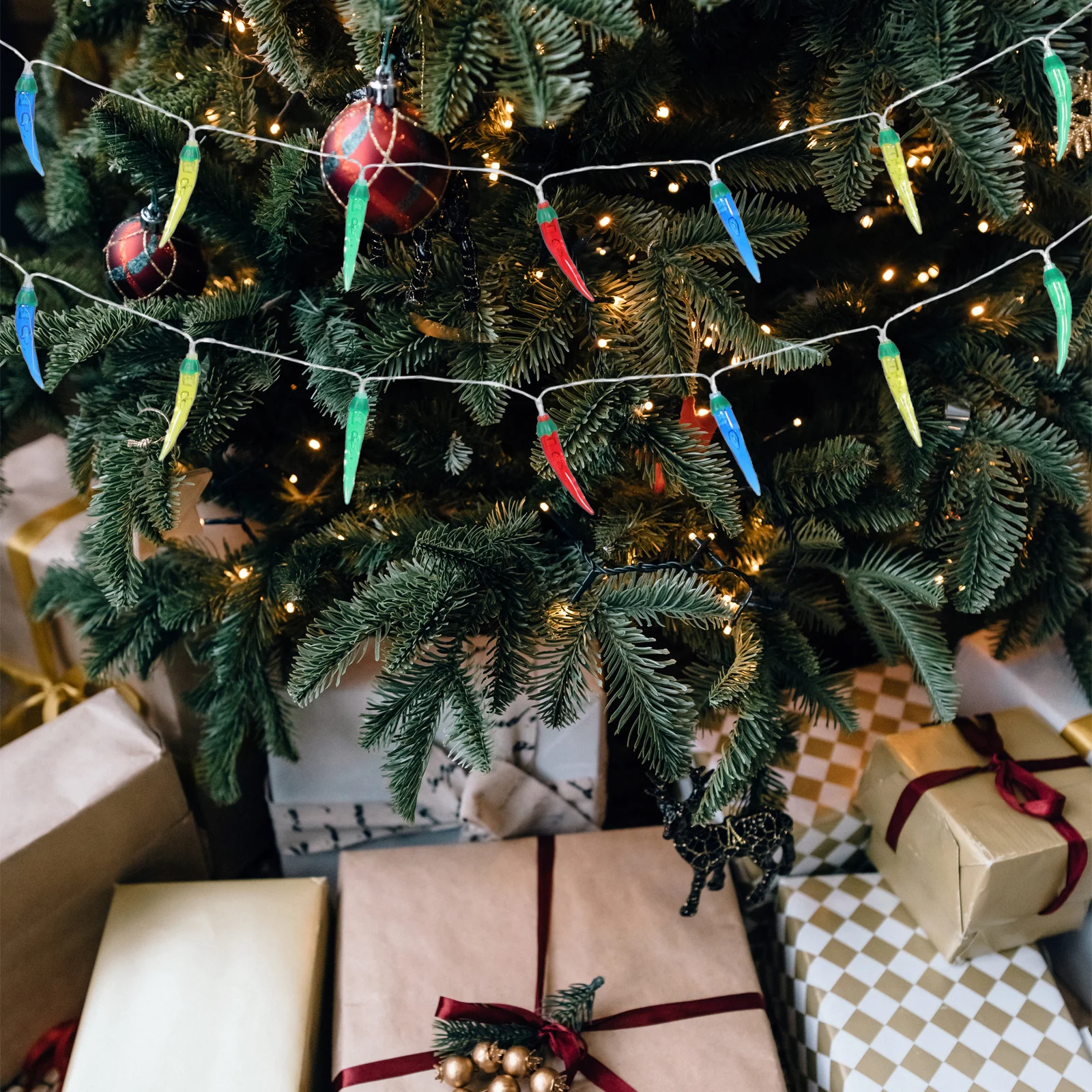 سلسلة الفلفل الملونة Led أضواء الجنية لغرفة النوم ديكور الحفلات الجدة الفلفل الحار تحت عنوان أضواء معلقة الزخرفية #4