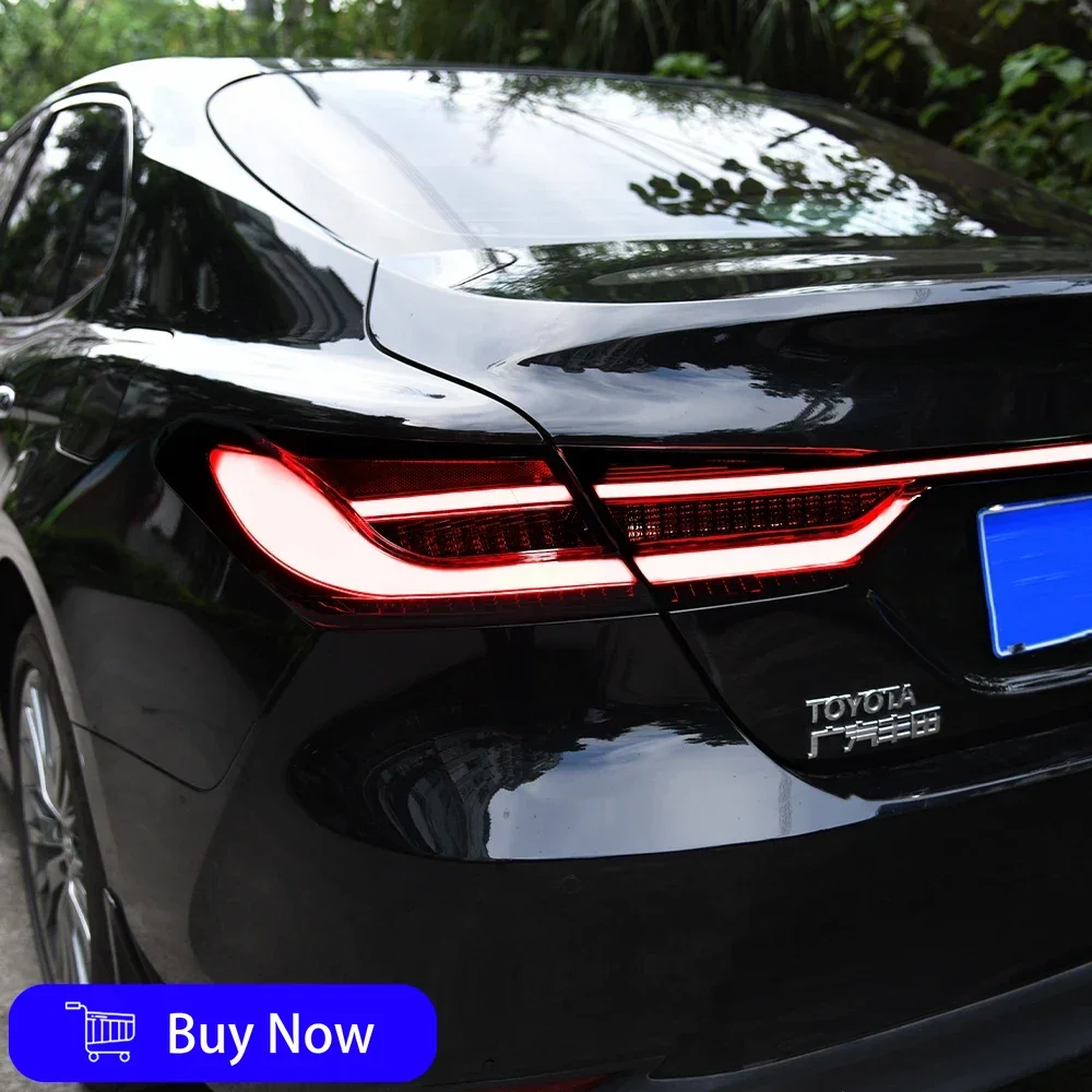 

Для Toyota Camry 8th 2018-2023 автомобильные задние фонари в сборе, автоматические задние фонари, модифицированные BMW 7-й светодиодный динамический стоп-сигнал, аксессуары