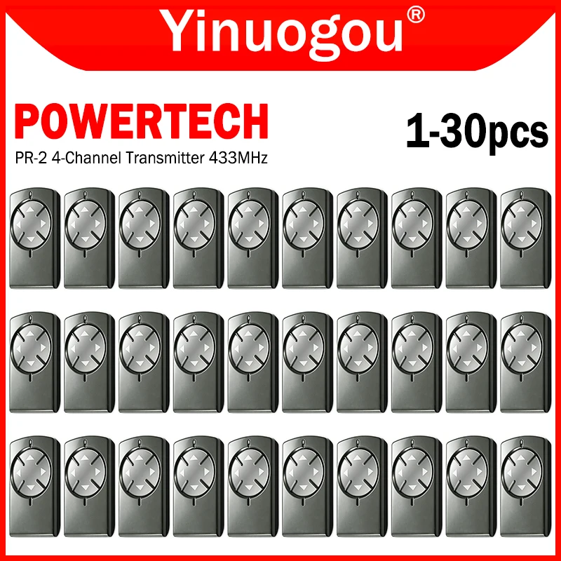 POWERTECH Gate Remote Control 433MHz Rolling Code POWERTECH PR-2 PR1 PR2 PR4 Garage Door Remote Control 4 Channel Transmitter