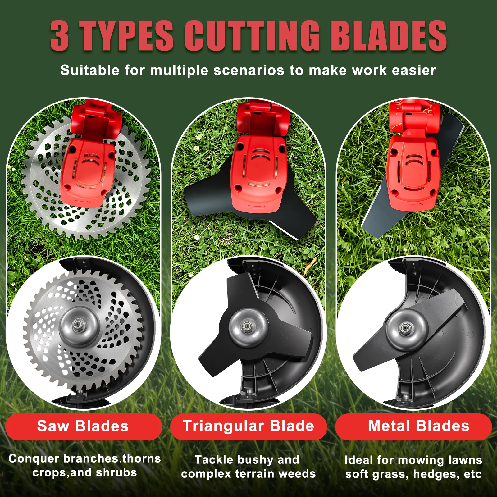 ماكينة قص العشب الكهربائية XYS - مراجعة Brushless Cordless Grass Trimmer 21V وسعره