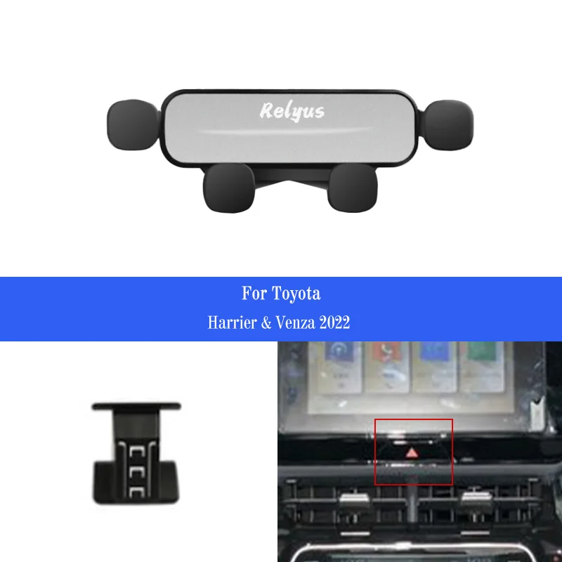 

Car Mobile Phone Holder Mounts Holder GPS Stand Bracket for Toyota Harrier Venza 2022 Smartphone Mount Auto Interior Accessories