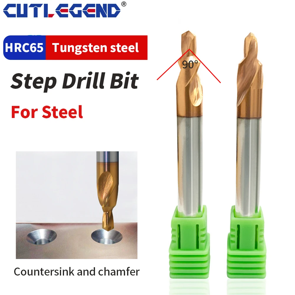 Tungsten Steel Step Drill Parafuso Escareado Chanfro Escareado 2-stage mm 4.2 mm Pcs Set