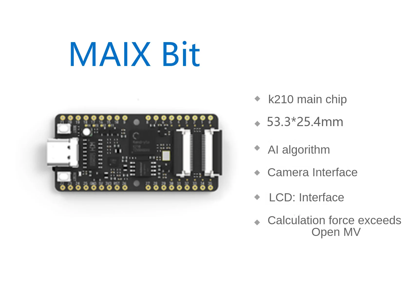 

Макетная плата K210 с искусственным интеллектом MAIX Bit AI, M12 объектив с просечкой и глубоким обучением