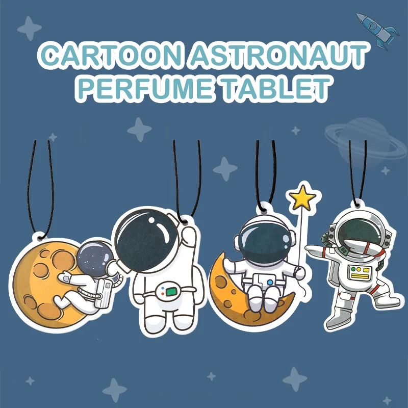 Car Aromatherapy Fragrance Piece Car Astronaut Perfume Pendant Car Deodorant Air Freshener Perfume Rearview Mirror Pendant