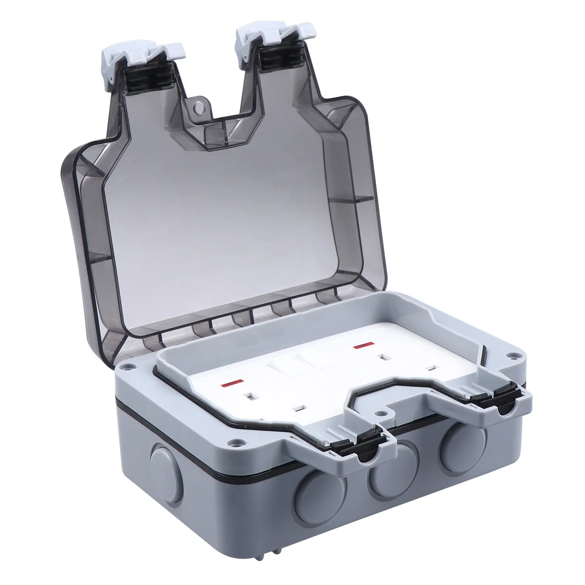 

2 Waterproof Power Socket IP66 Wall Rainproof Electrical Dust-proof Charging Solution for Laptop Tablet PC Home Hotel