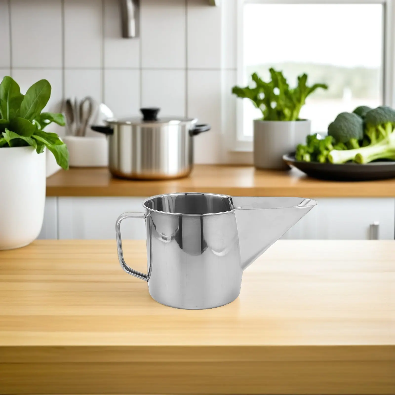 

Pancake Dispenser for Batter Stainless Steel Funnel Pitcher Cake Dispenser Batter Pourer with Long Spout for Baking Cupcakes