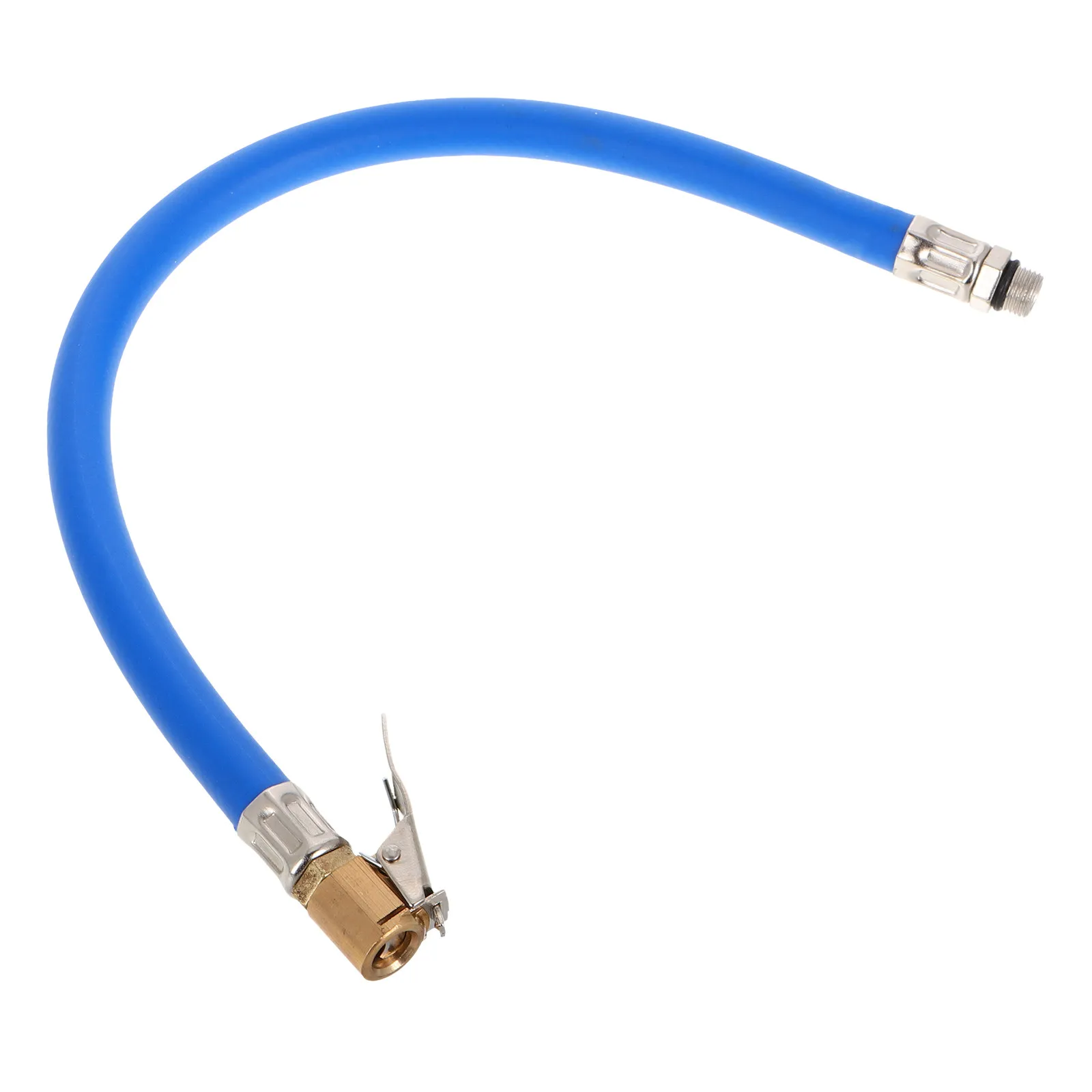 Fast Self-Locking Tire Inflator Hose Copper Locking Valve Blue Rubber Tube Accurate Pressure Control Car Air Pump Hose Extension