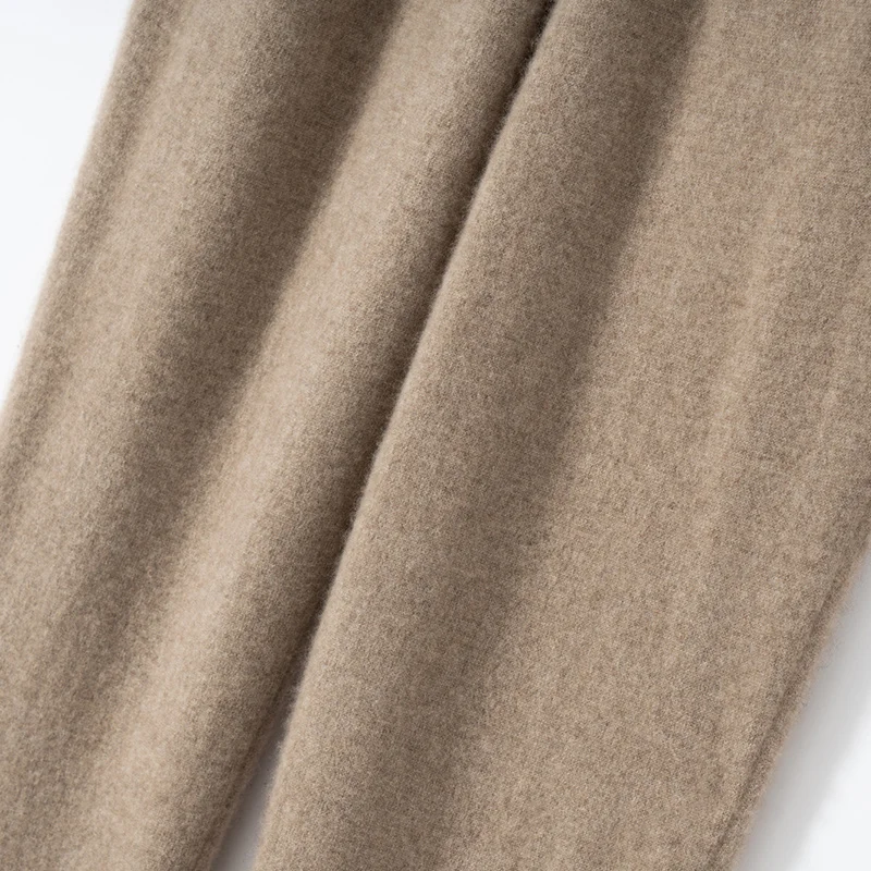 Высокое качество, 100% кашемировые брюки, мужские брюки с высокой талией, осень-зима, новые повседневные вязаные леггинсы, теплые модные свободные мужские брюки