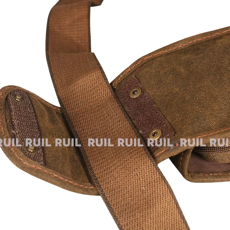 Ruil-riñonera informal, bolso táctico retro, pequeño, de lona, con personalidad