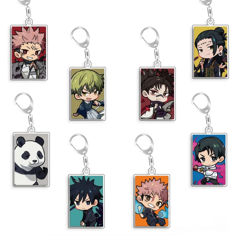 For Jujutsu Kaisen Ryomen Sukuna Zenin Naoya Itadori Yuji Gojo Satoru Acrylic Selfmade Cartoon Anime Keychain Pendant Toy Gifts