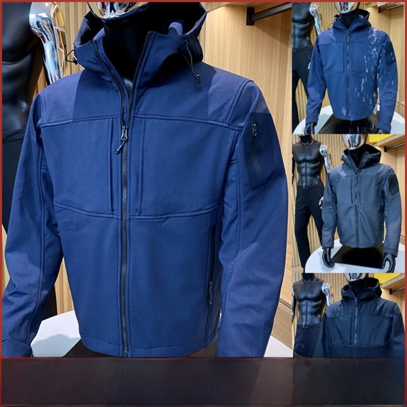 

Легкая водонепроницаемая уличная куртка с подкладкой Fce, подходит для молодежи, длинная застежка-молния, однотонная верхняя одежда