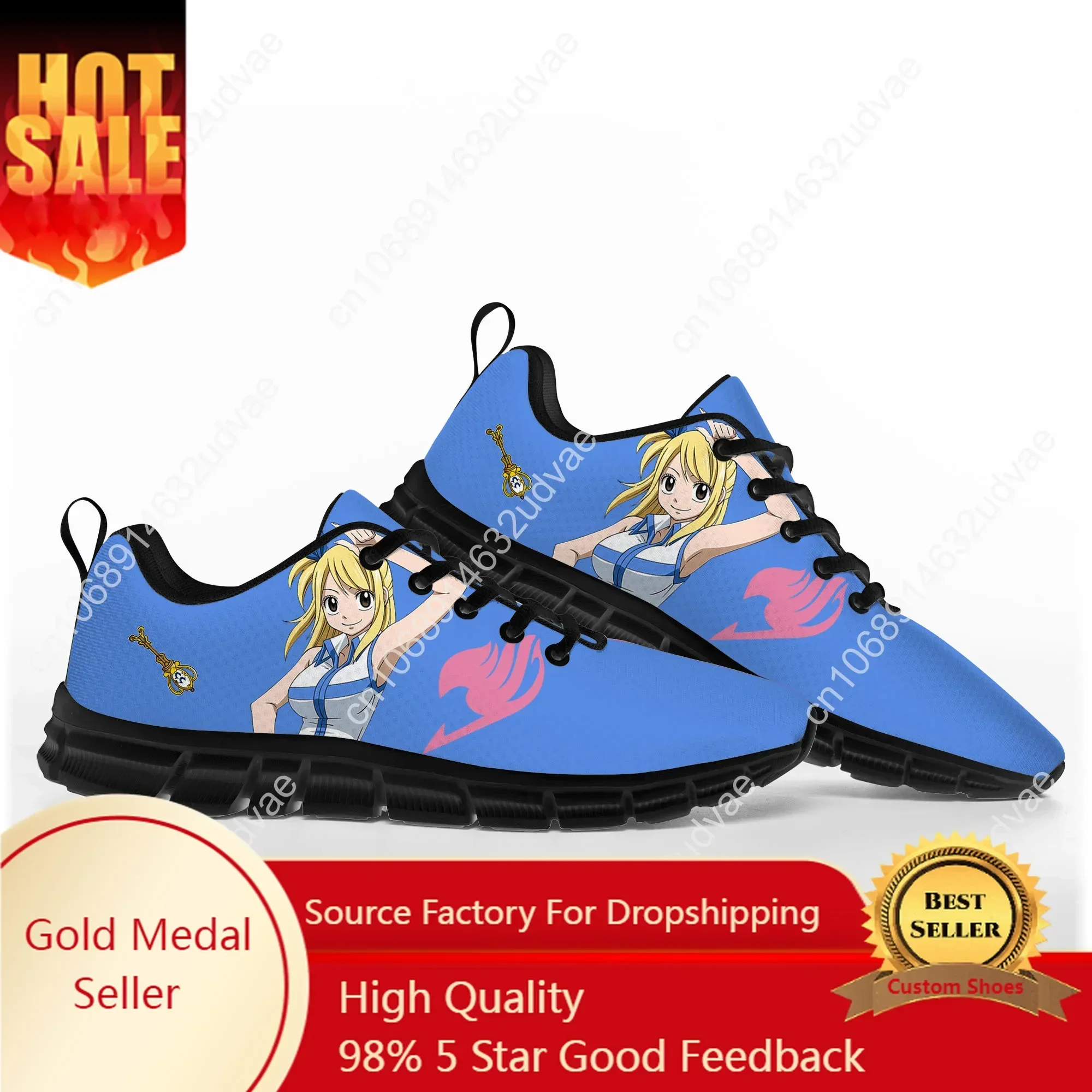 

Lucy Heartfilia Anime F-Fairy T-Tail Sports Shoes Men Women Teenager Kid Children Black Sneakers Custom High Quality Couple Shoe