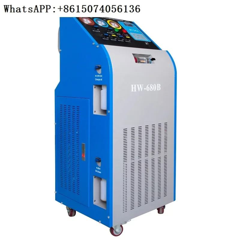 New HW-680B Automotive Air Conditioning Refrigerant Recovery, Cleaning, Vacuum Filling Machine/Refrigerant Gas R134a