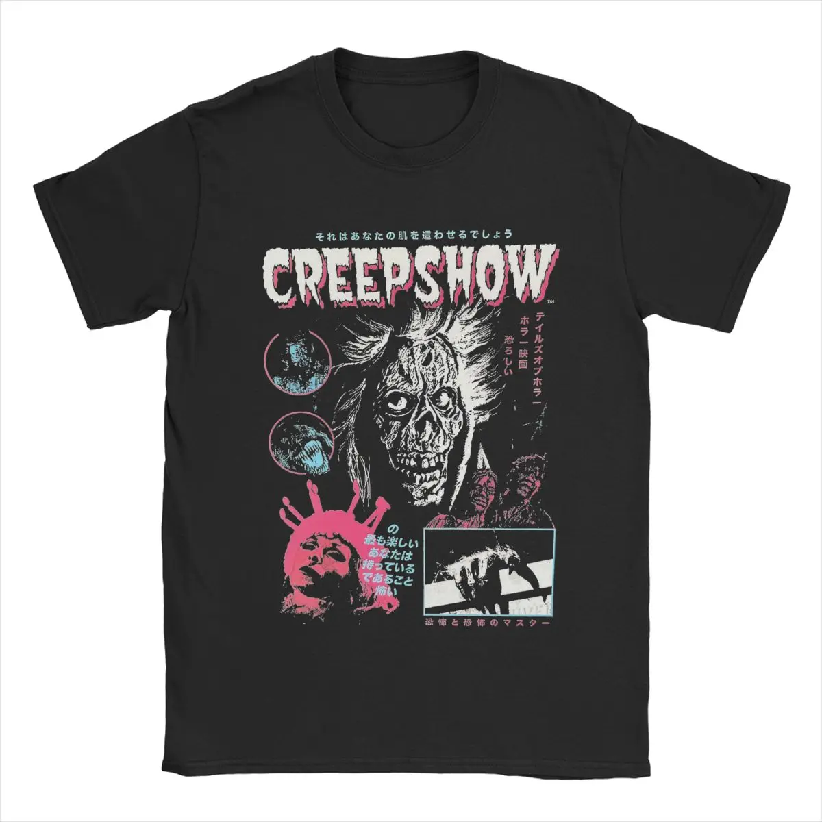 Men T-Shirt Creepshow Horror Movie 90s Casual Cotton Tee Shirt Short Sleeve T Shirt Crewneck Clothing Party