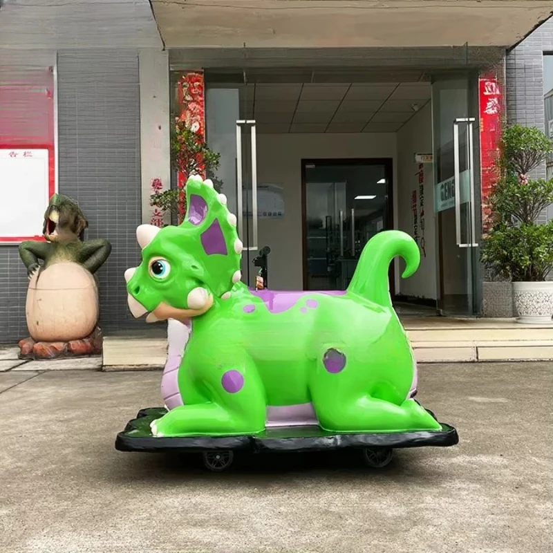 ركوب التنين المصنوع من الألياف الزجاجية الداخلي للأطفال المشي على شكل ديناصور نموذج مركز تسوق مواد عامة ومطيران