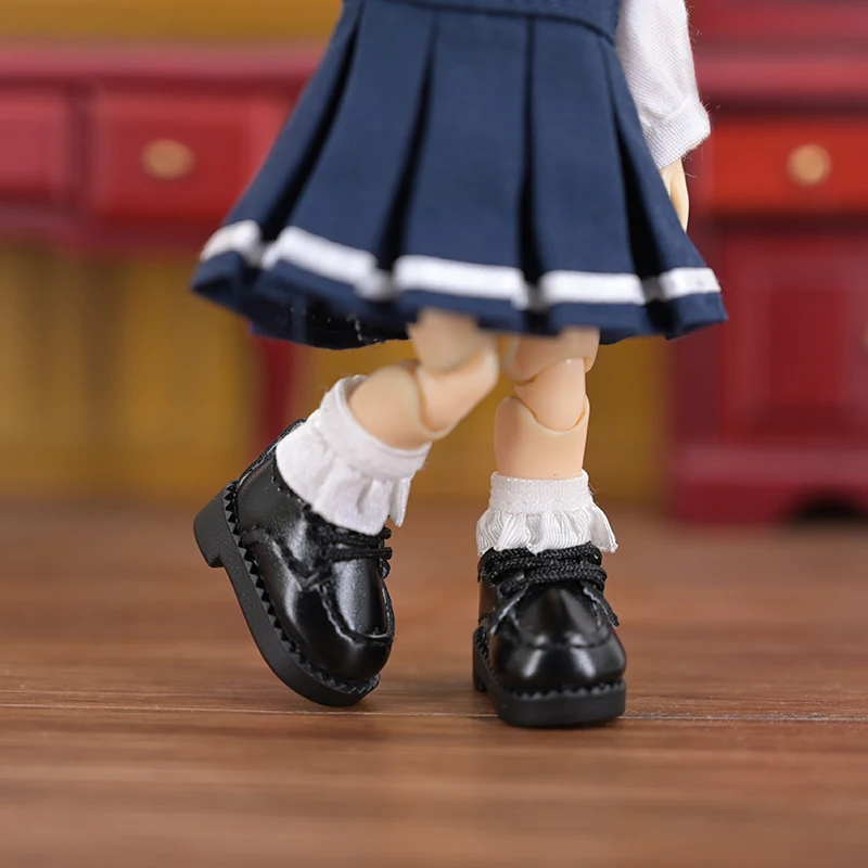 Ob11 人形の靴ファッションカジュアルクールレザーローファー靴 1/12 Bjd 靴アクセサリーオビツ 11、Gsc、Ymy、Body9、Ob11 人形用