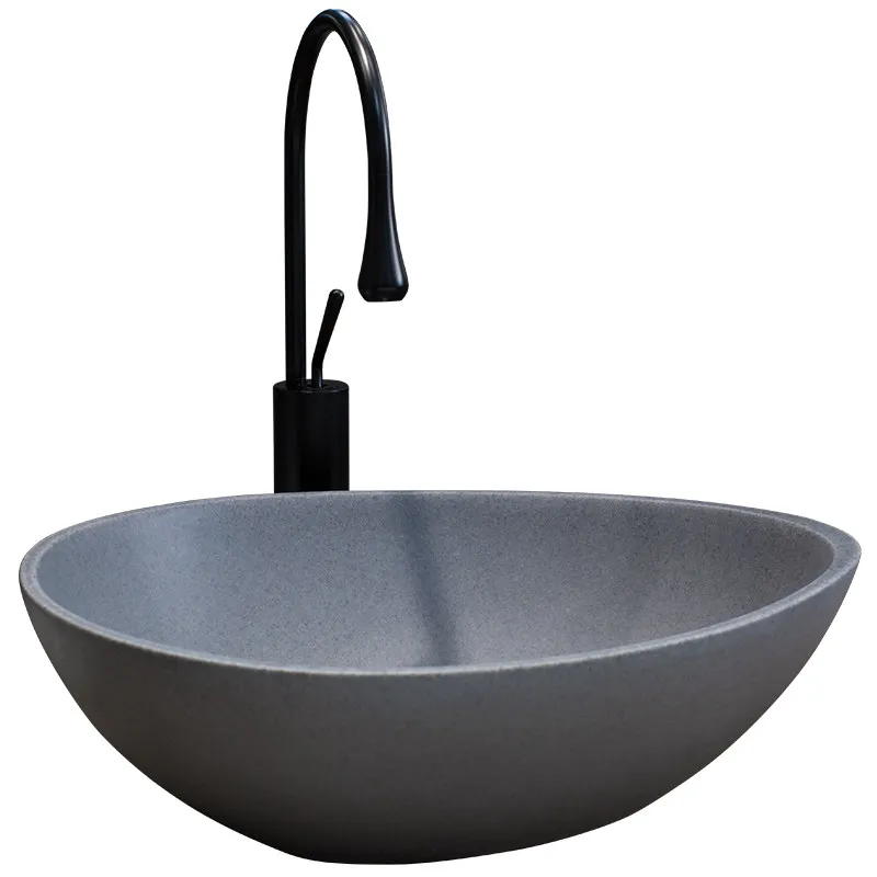 

Раковина на платформе из искусственного камня, мытье рук, художественная ванная комната, персонализированный бытовой умывальник, промышленный ветер, цементный ясень