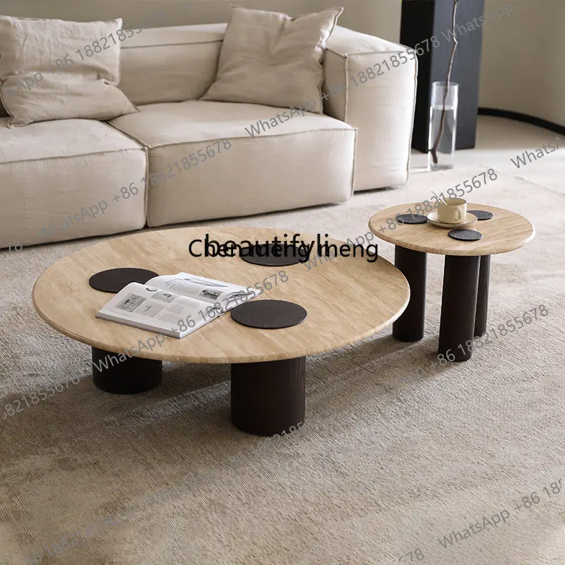 

Кофейный столик ss 8617 в скандинавском стиле для гостиной, дома, небольшой квартиры, круглый приставной столик для спальни, маленький столик