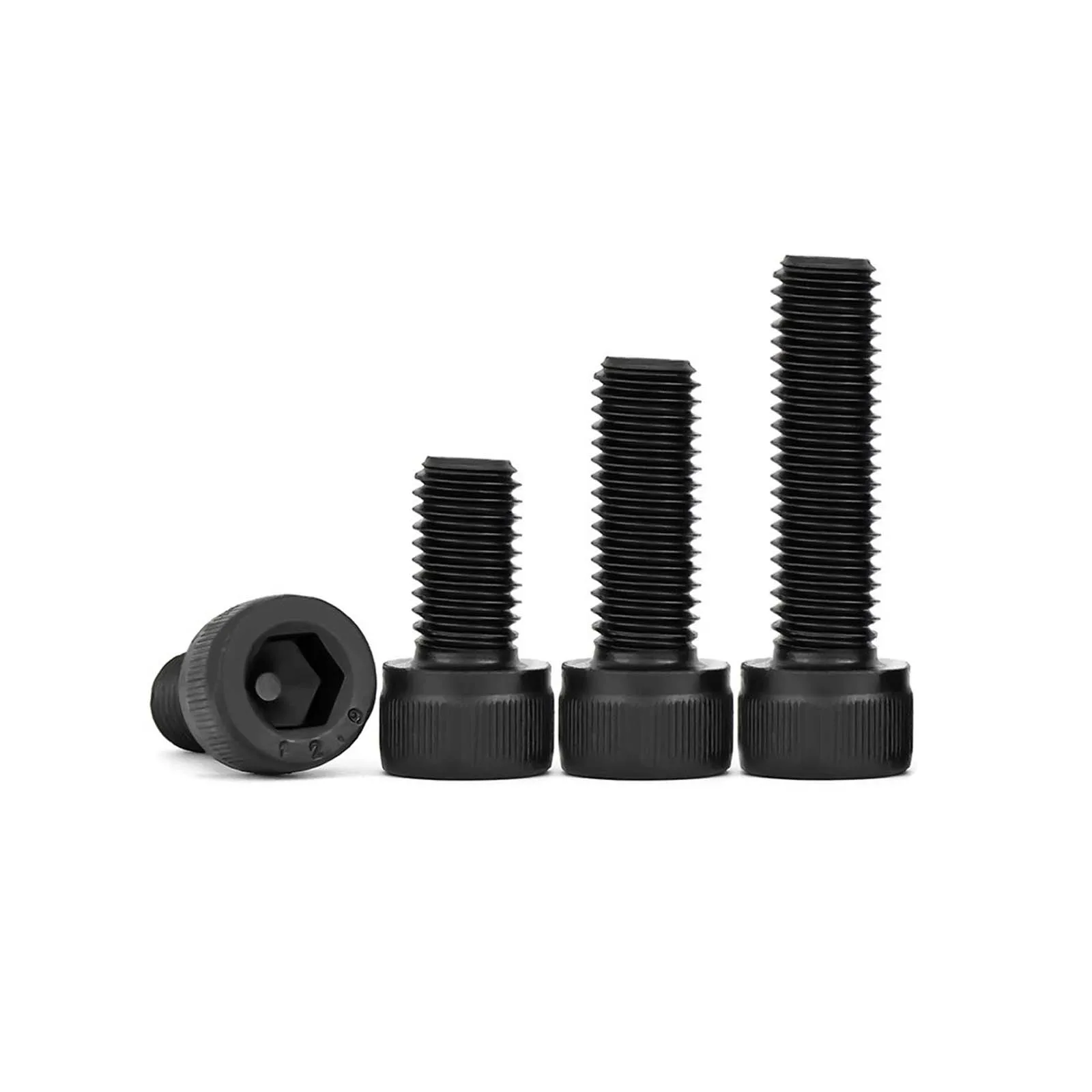 Left-Hand Reverse Thread Hex Socket Screw Bolt – 12.9 Grade Steel, M3 To M16 Metric Sizes, Black Finish, Single Or Bulk (e.g., 1pc M12x35mm)