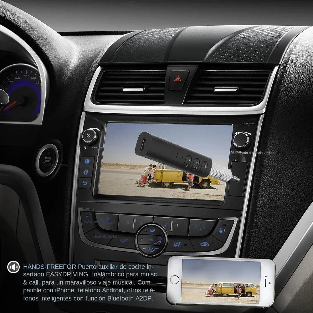 Receptor Bluetooth, adaptador transmisor inalámbrico, conector de 3,5mm para coche, AUX, Audio, estéreo, música, auriculares, adaptador receptor manos libres