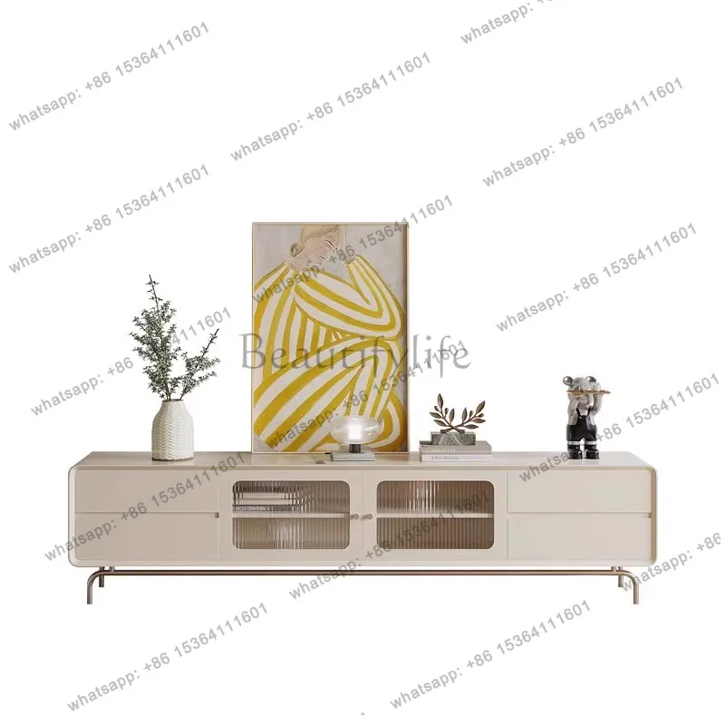 

White Glass Tv Stands Universal Storage Living Room Cabinets Tv Table Modern Nordic Minimalist Suporte Para Tv Trendy Furniture