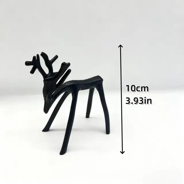 Reindeer Statue Set of Two, Christmas Decoration Ornament, Festive Holiday Decor, Perfect Xmas Gift, Home & Office Accent 5