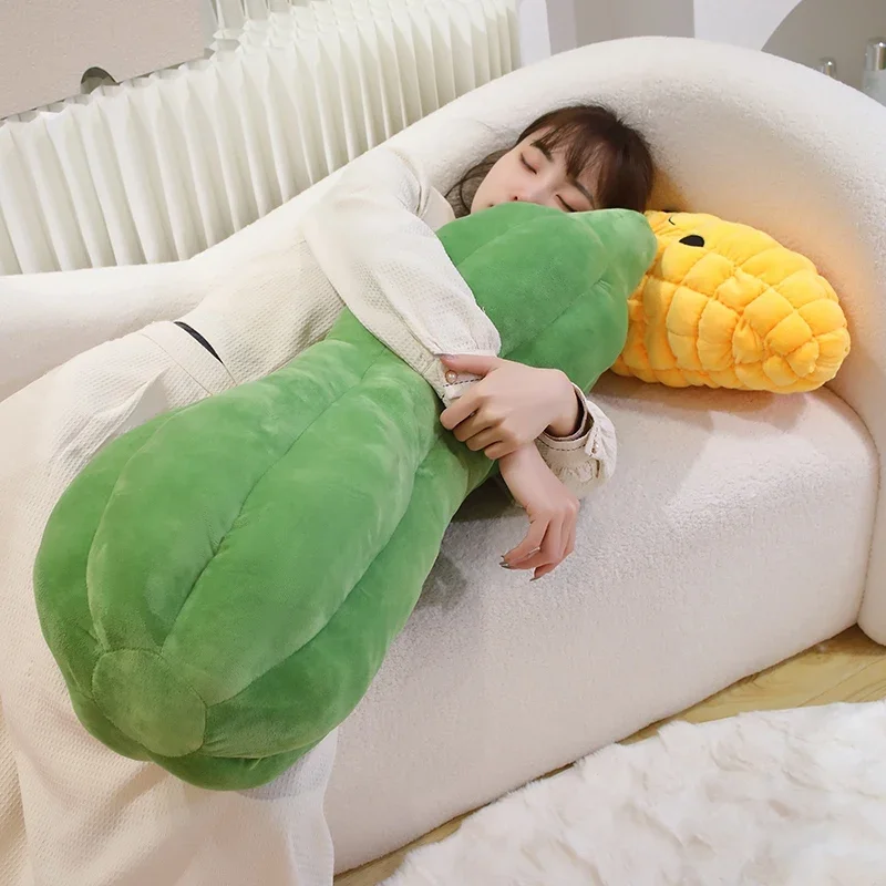 Vegetable Fruit Plush Pillow Stuffed Kawaii Wax Gourd Pumpkin Skirt Corn Carrot White Turnip Decor Plushie Friend Gift