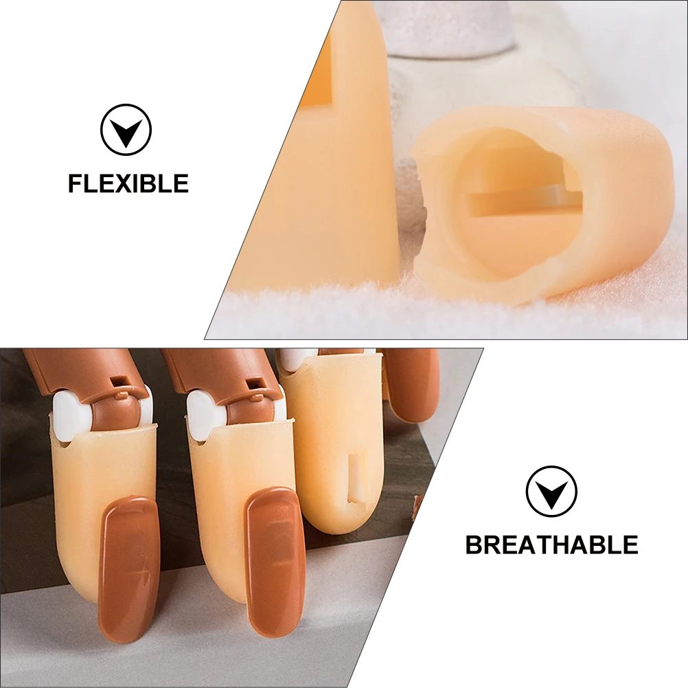 

10pcs Silicone Finger Cot for Nail Art Fake Sleeve Manicure Accessories Halloween Tips Hand Abs Practice Reusable Eco Friendly