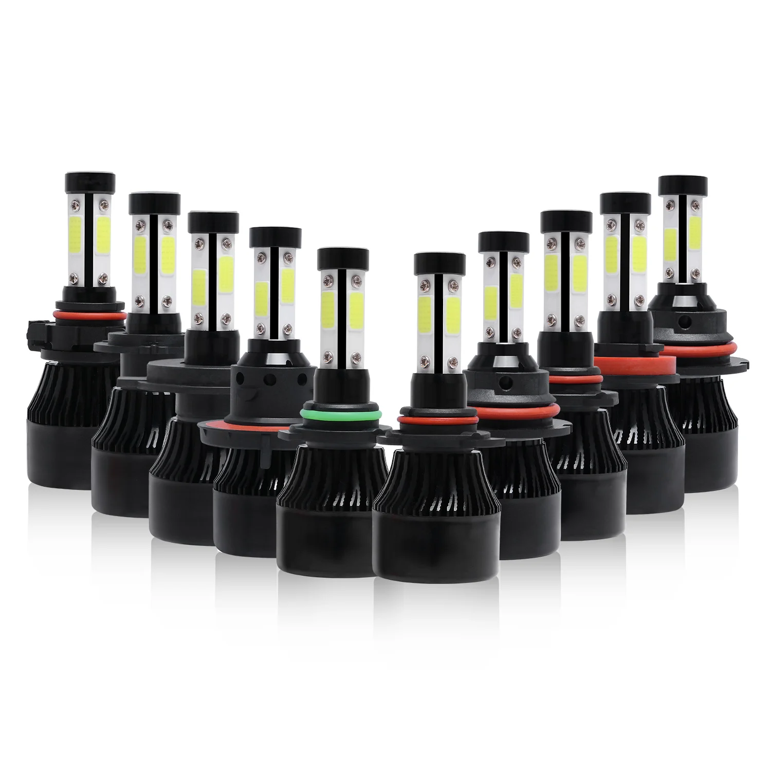 

2Pcs H7 H4 4Sides Car Headlight Bulbs 100W 20000LM HB3 9005 HB4 9006 H11 9012 HB5 Car Fog Lights 12V