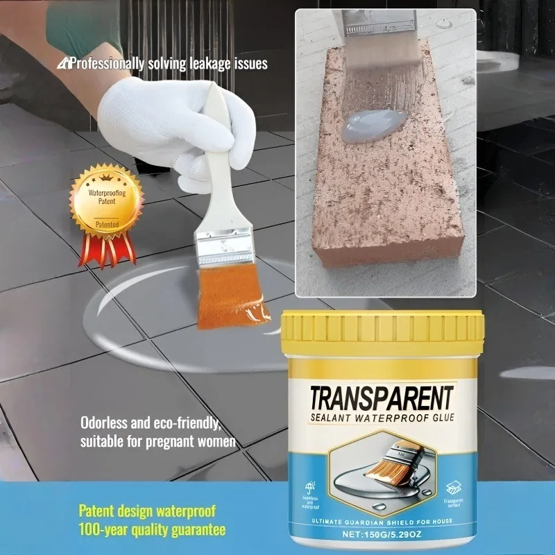 

Прозрачный водонепроницаемый клей для герметизации, многофункциональный невидимый герметик для ремонта трещин в кухне и ванной, предотвращающий протечки