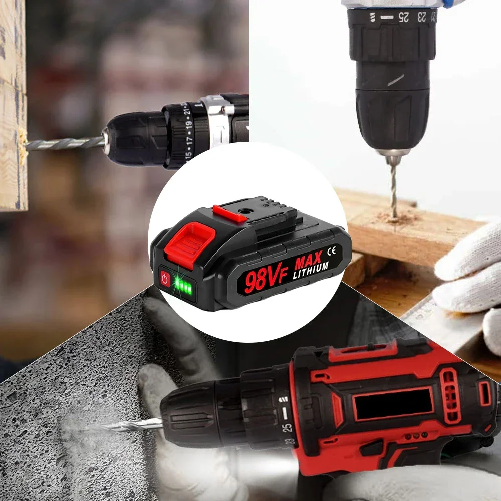 Литиевая аккумуляторная батарея большой емкости 21 В с индикатором емкости для Worx 36VF 48VF 88VF, сменная батарея для электроинструментов