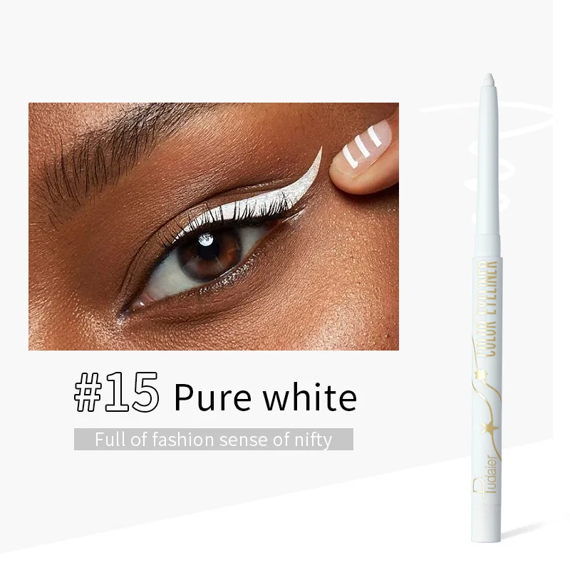 อายไลเนอร์สีสันสดใส Matte Rainbow สีติดทนนานไม่มีรอยเปื้อนเหงื่อ ง่ายต่อการสีอายไลเนอร์ของขวัญสําหรับผู้หญิง