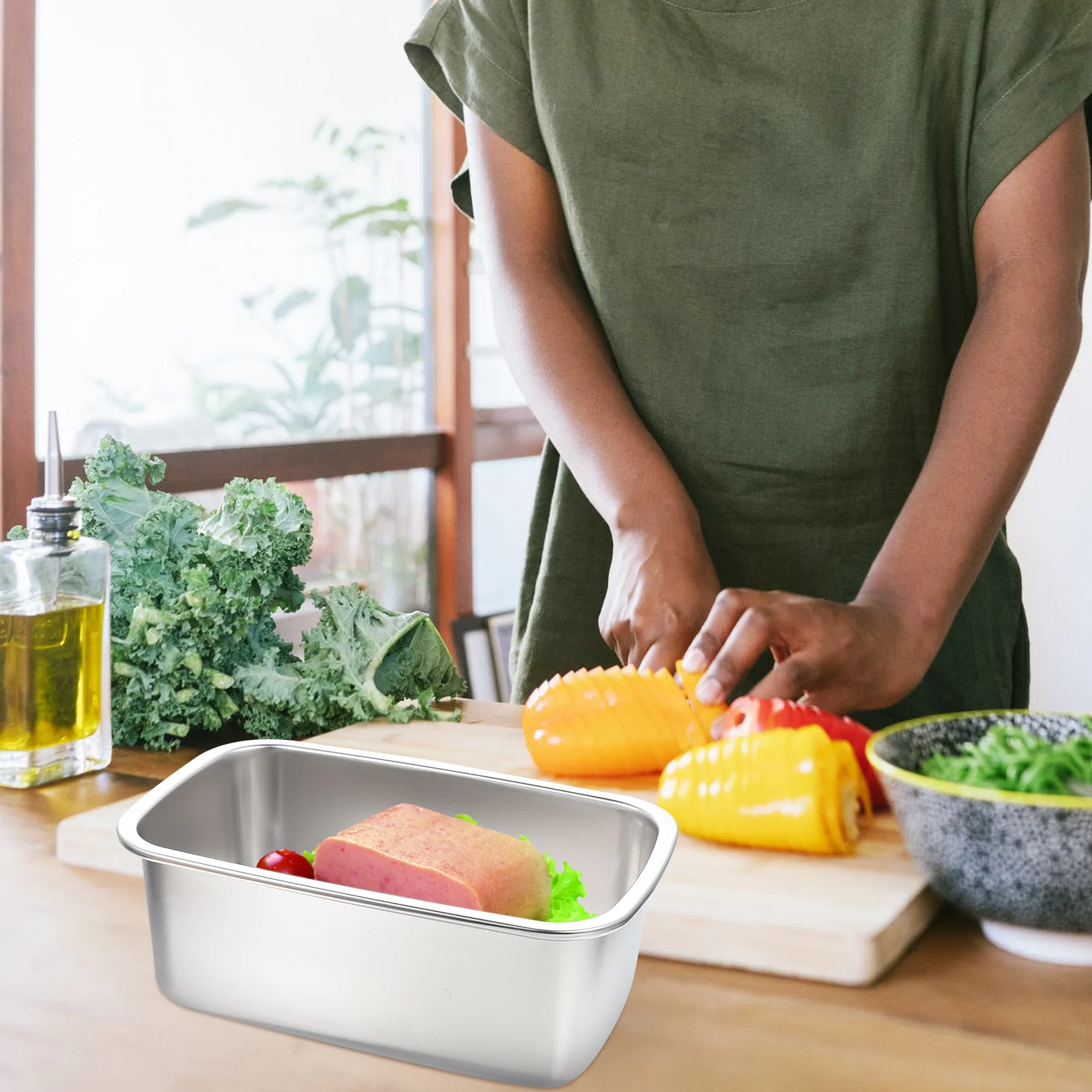 

Stainless Steel Storage Box Household Bento Case Accessories Food Container Work