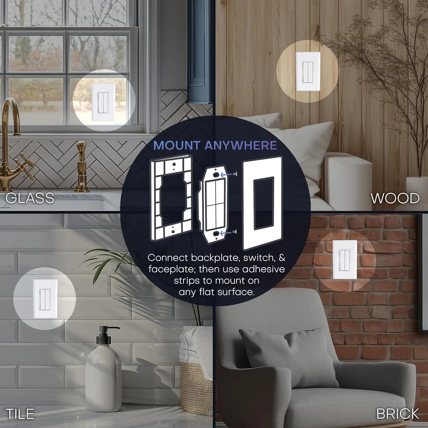 

Нажмите здесь, чтобы узнать о Philips Hue – беспроводном умном выключателе света без батареек, с радиусом действия 30 футов – работает независимо от Philips Hue Bridge – настенный монтаж.
