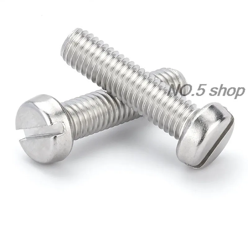 20Pcs M2.5x4/5/6/8/10/12/14/16/18/20mm 304 Stainless Steel Cheese Head Slotted Screw GB65 Bolt Round Head Screw