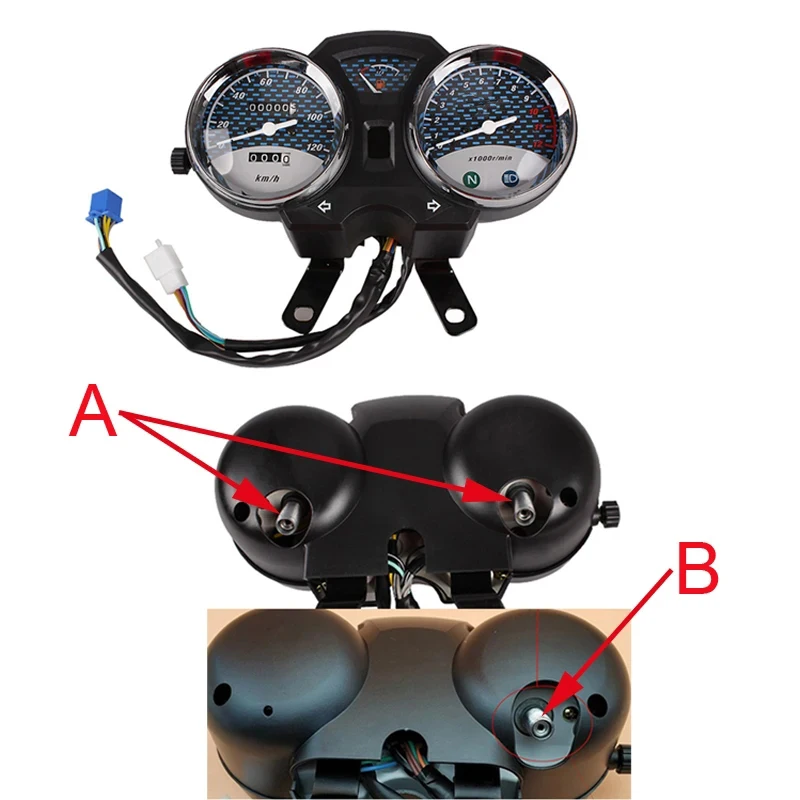 Motorcycle Speedometer for Suzuki Haojue Qingqi Qjmotor Loncin for GT125 QS125 QJ125 HJ125 EN125 Motorbike Speed Meter Display view 4