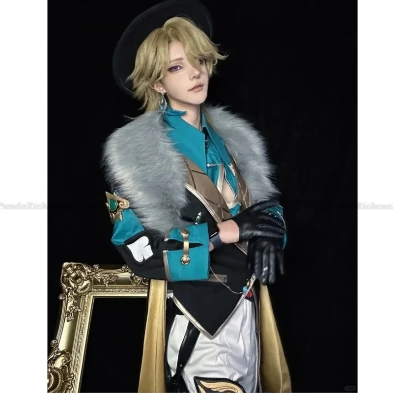 w;3.c\6;h'8/Game Honkai Star Rail Costume Women Men Hallowen Suit Aventurine Wig Cosplay U5'u.9;m\4/p - view 2