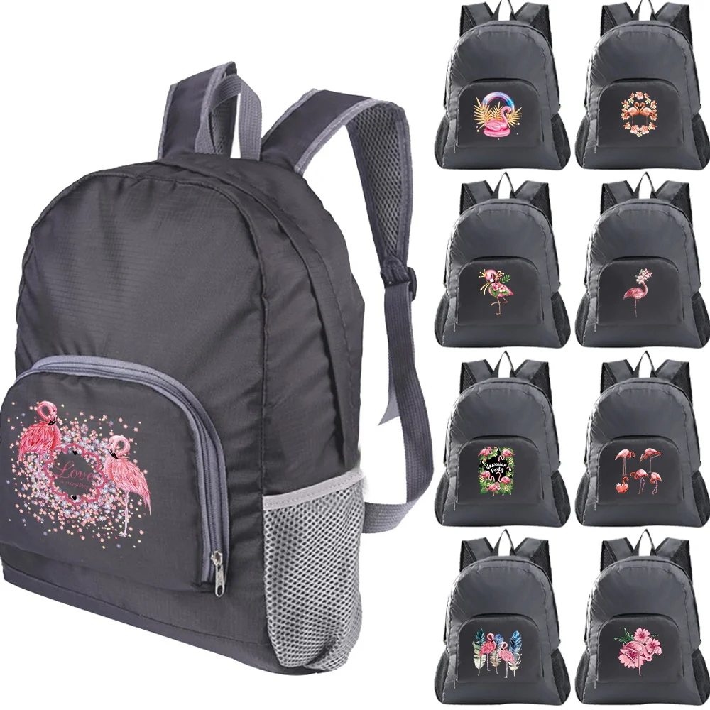 Flamingo Foldable Rainproof Backpack Ultralight School Bag Outdoor Travel Lightweight Pack Sport Hiking Gym Mochila Camping Bags