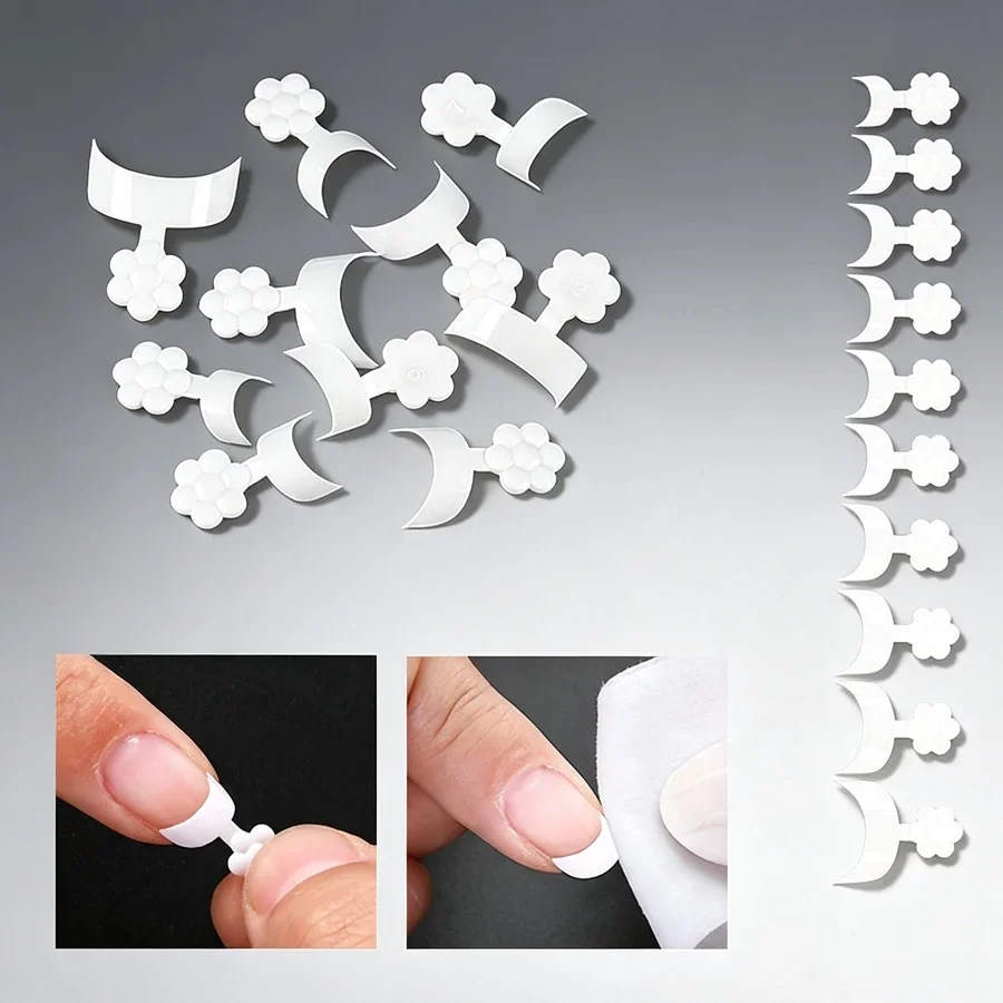 100Pcs Professional Acrylic French Nail Tips Half Cover UV Gel Polish Artificial False Nails for Nail Art Decoration
