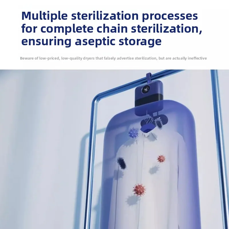 여행용 의류 건조기 2025 휴대용 접이식 건조기 가정 및 기숙사용 — 듀얼 코어 가열 빠른 건조 360 °   순환