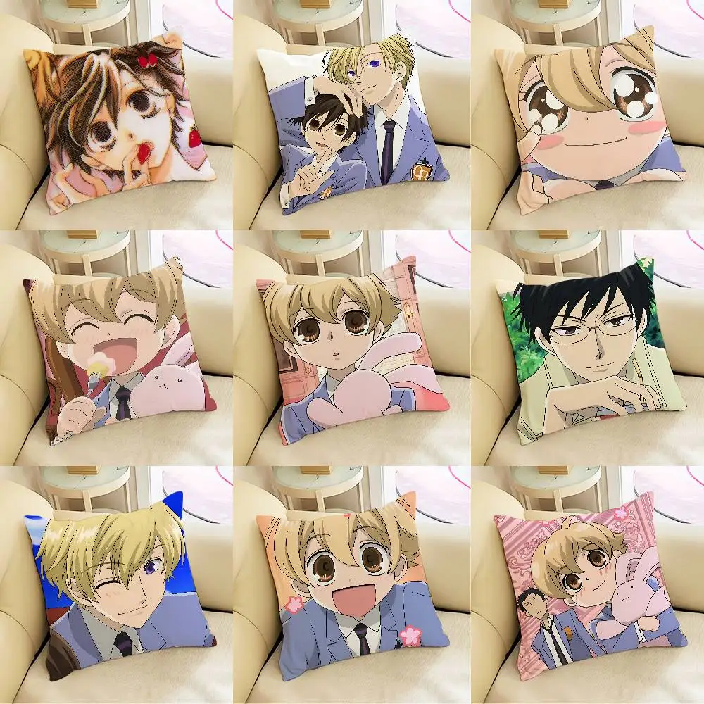 Ouran High School Host Clubs Case Plush Fabric Soft Pillowcase Double Sided Print Cushion Cover Household Gifts
