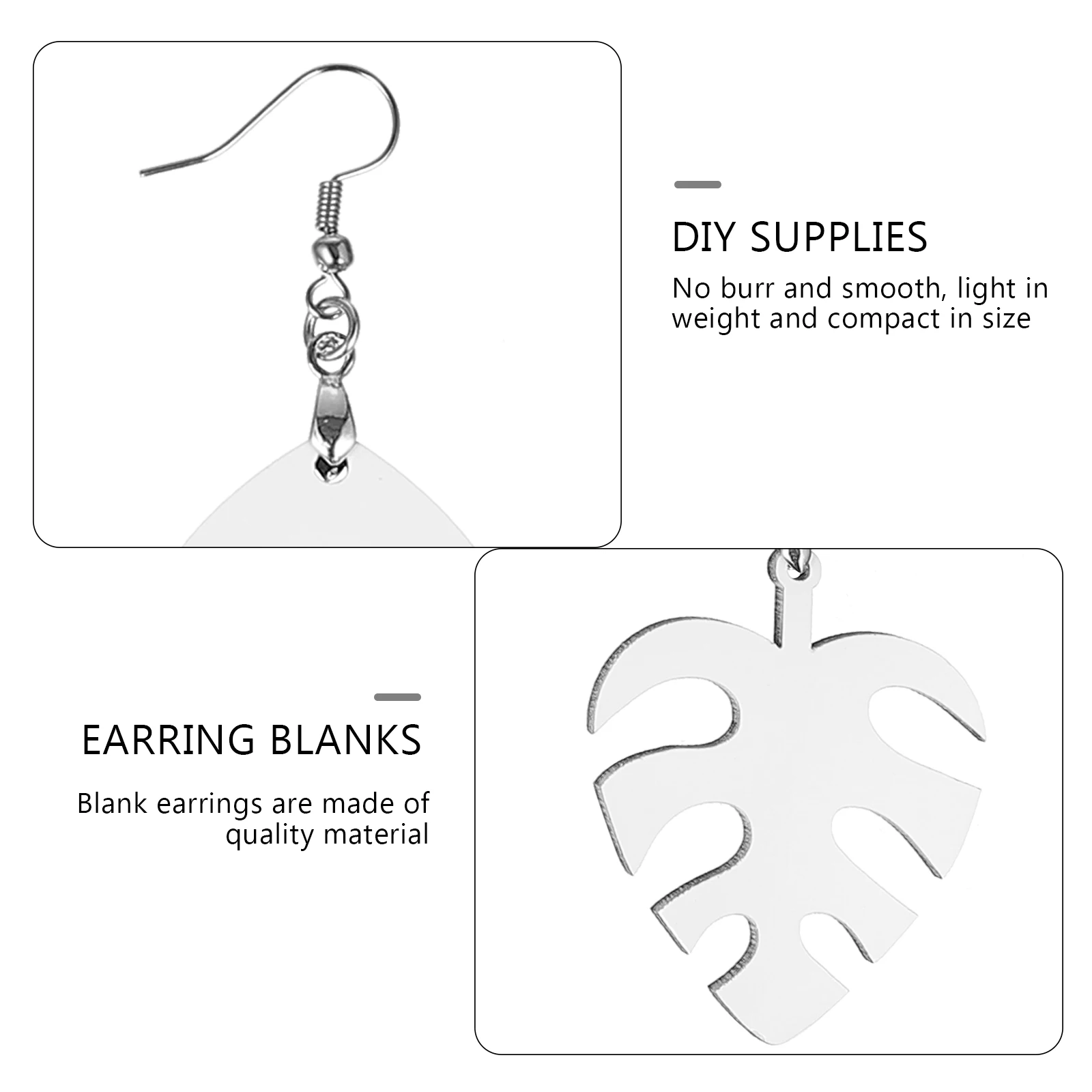 Sublimation Earring Blanks DIY Supplies Heat Transfer Jewelry Material Lightweight Accessories Kit Craft Projects