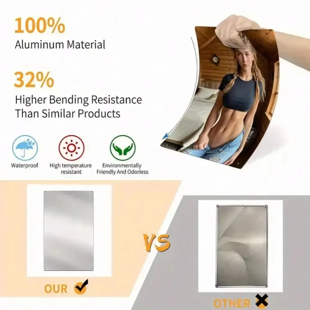 لوحة فنية جدارية معدنية للياقة البدنية للفتيات مقاس 8 × 12 بوصة - لافتة ألومنيوم مقاومة للماء لديكور استوديو الصالة الرياضية