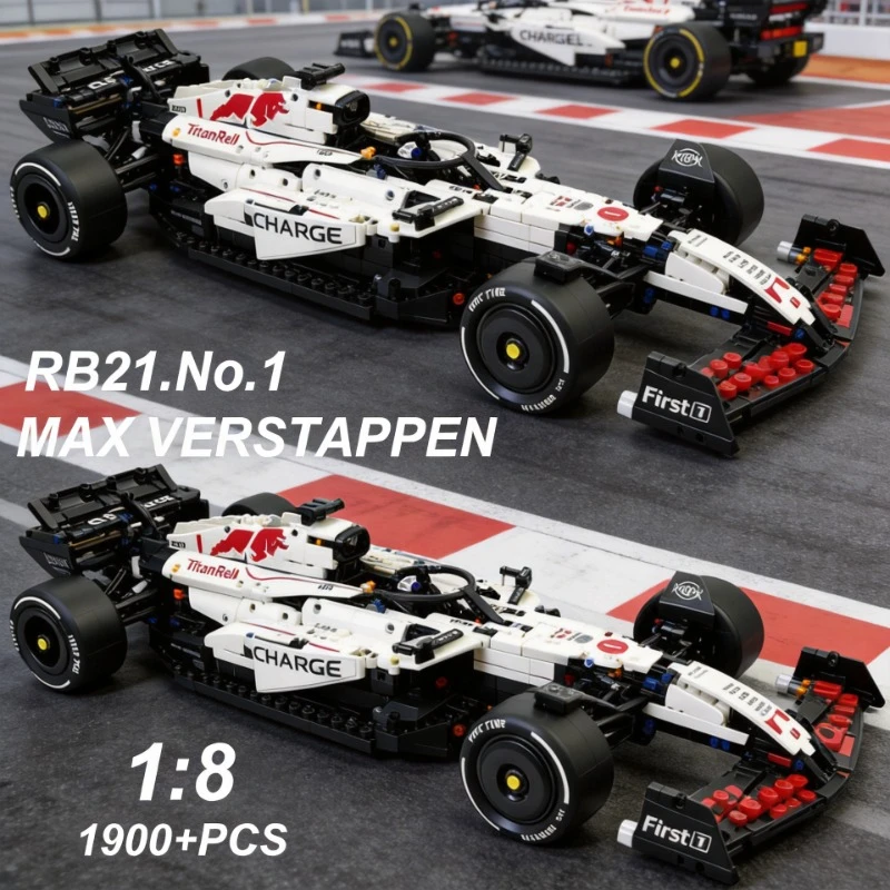 MK6025 NEW Technical Classic Performance  RB21 White Sports Car Building Blocks MOC DIY Assembly Model Set Boys Toy Gift
