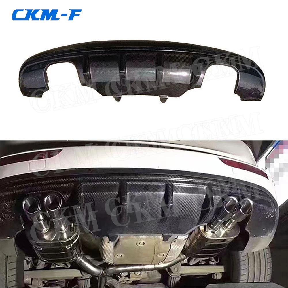 Carbon Fiber K Style Rear Diffuser Rear Bumper Lip Spoiler for Audi Q5 2012-2018 Car Bumper Lip Spoiler Accessories