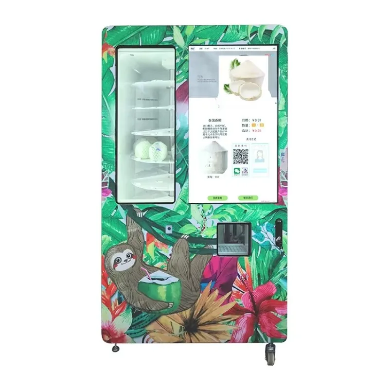 FL Wholesale Automatic Coconut Vending Machine Fruit Juice Apple Orange Watermelon Juice Customized