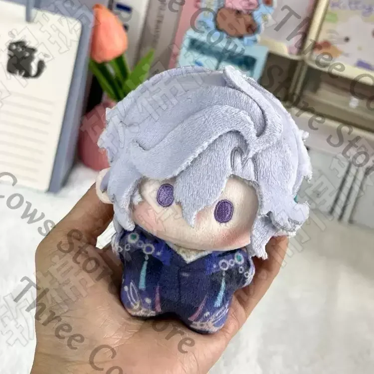 Genshin Impact Valeriy Alyosha Mitya Cosplay Anime 10cm Fluffy Puppet Stuffed Animal Keychain Keyring Cotton Maumet Pendants - view 3