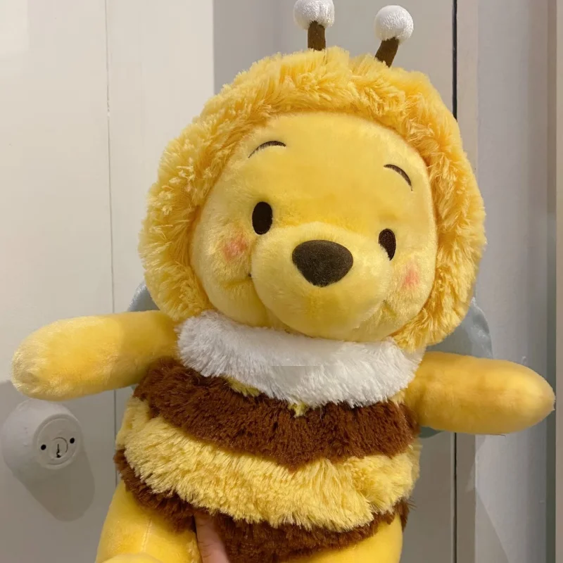 25cm Genuine Disney Bee Winnie The Pooh Plush Toys Pillow Kawaii Anime Bear Stuffed Doll Toys For Children'S Birthday Xmas Gift
