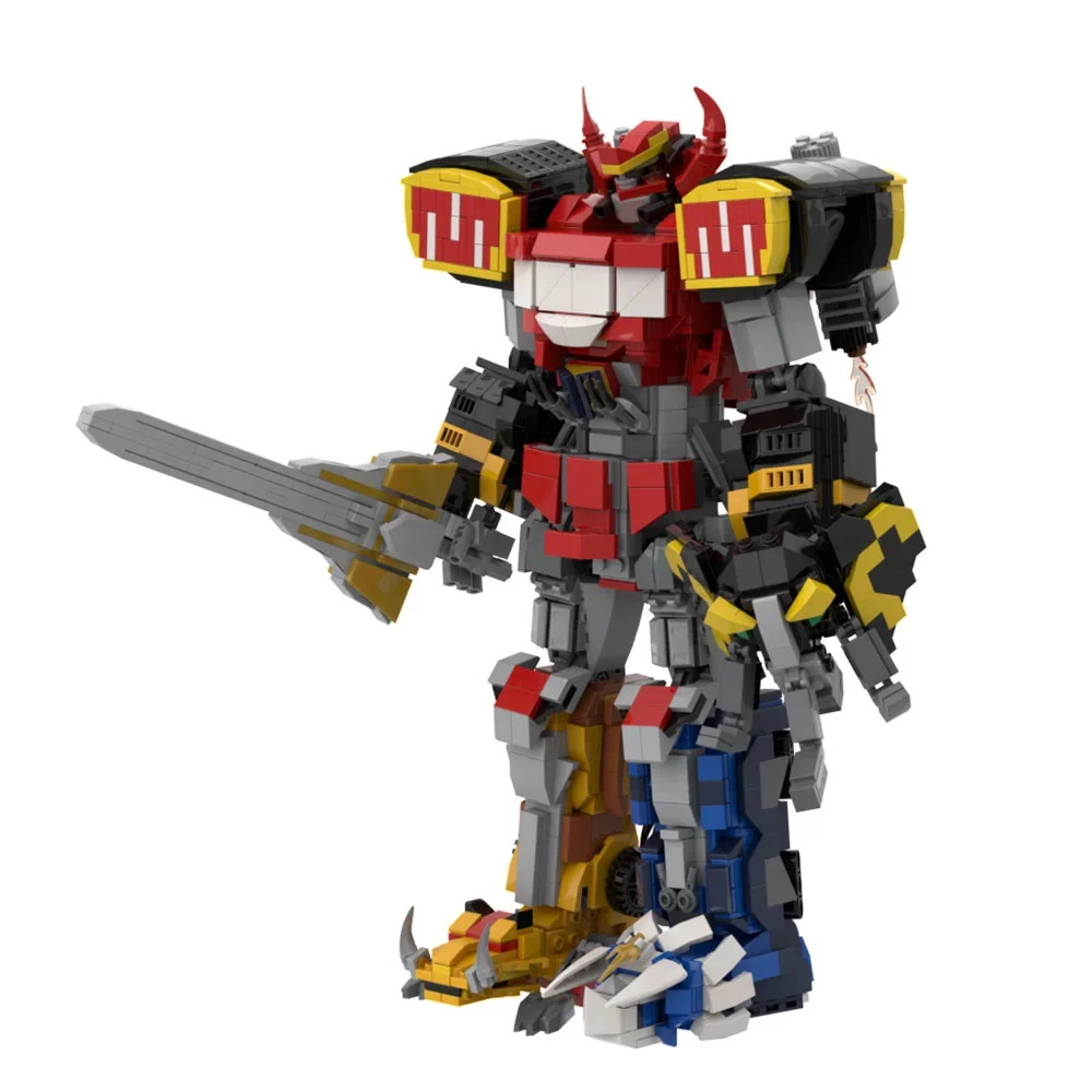 

MOC Dino Mecha Building Blocks Model Mightys Morphined Dionosaur Team Figure Megazord Action Robot Bricks Toys Kid Birthday Gift