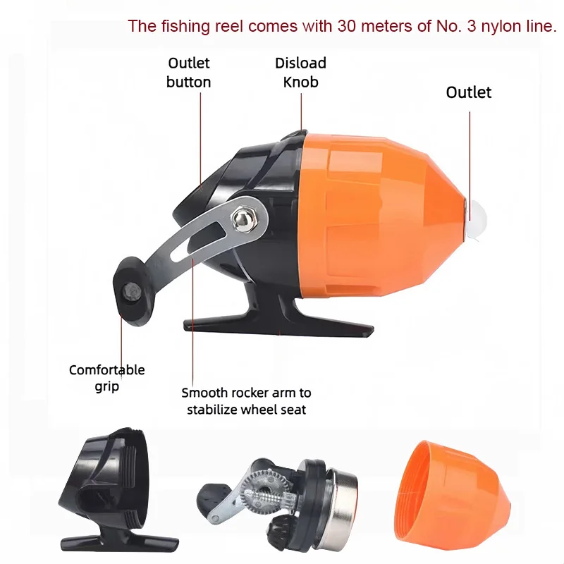 1.5m Kids Fishing Rod Beginner Bait Rod Outdoor Learning Fishing Equipment Set for Beginners Kids Fishing Rod Set